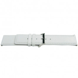 Horlogeband Universeel K505 Leder Wit 28mm